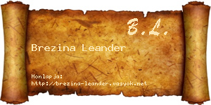 Brezina Leander névjegykártya
